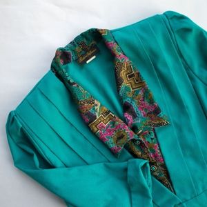 💅🏻HOT! 80s Vintage Blazer Top w Patterned Collar